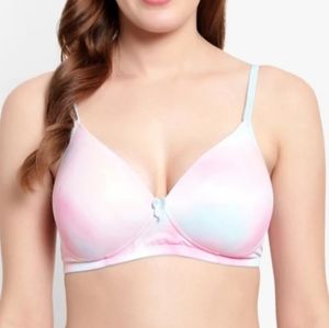 Wemora multicolore printed light padded bra .